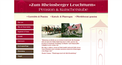 Desktop Screenshot of pension-leuchtturm.rheinsberg.de